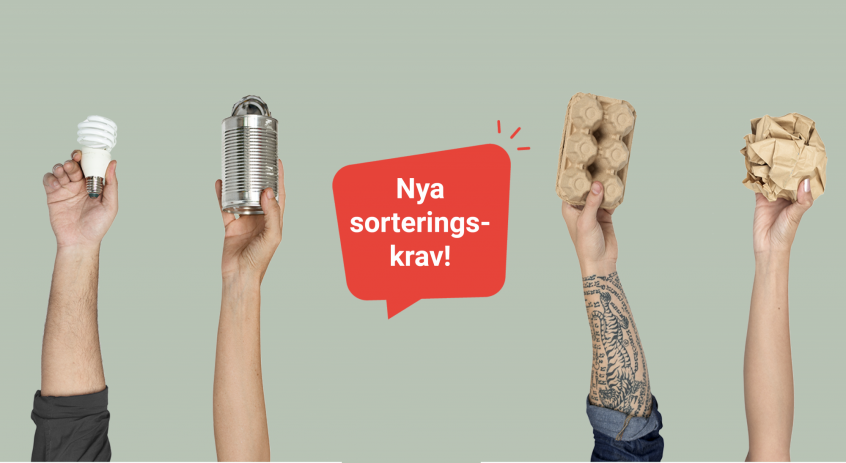 Sortering förpackningsavfall i verksamheter